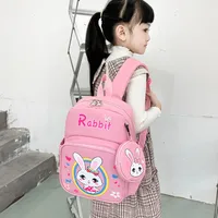 Pupils' Bag With Coin Purse Children's Printed Schoolbag Cute Cartoon Children's Ridge Protection Schoolbag main image 2