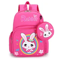 Pupils' Bag With Coin Purse Children's Printed Schoolbag Cute Cartoon Children's Ridge Protection Schoolbag sku image 2
