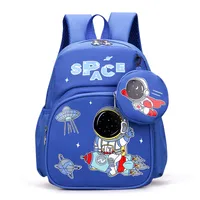Pupils' Bag With Coin Purse Children's Printed Schoolbag Cute Cartoon Children's Ridge Protection Schoolbag sku image 7