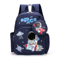 Pupils' Bag With Coin Purse Children's Printed Schoolbag Cute Cartoon Children's Ridge Protection Schoolbag sku image 8