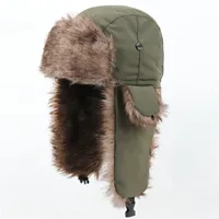 Men's And Women's Waterproof Lei Feng Hat Cold Ski Hat Warm Hat Windproof Mask Ear Protection Cap sku image 5