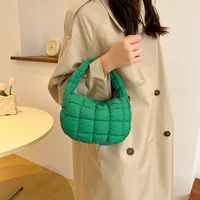Autumn And Winter Mini Cloud Handbag Korean Style New Down Cotton-padded Underarm Bag Bubble Elastic  Handbag main image 3