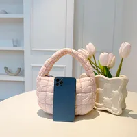 Autumn And Winter Mini Cloud Handbag Korean Style New Down Cotton-padded Underarm Bag Bubble Elastic  Handbag main image 4