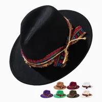 Unisex Casual Elegant Solid Color Flat Eaves Fedora Hat main image 1