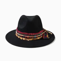 Unisex Casual Elegant Solid Color Flat Eaves Fedora Hat main image 4
