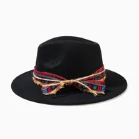 Unisex Casual Elegant Solid Color Flat Eaves Fedora Hat main image 3