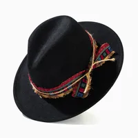 Unisex Casual Elegant Solid Color Flat Eaves Fedora Hat main image 6