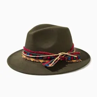 Unisex Casual Elegant Solid Color Flat Eaves Fedora Hat sku image 1