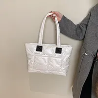 Women's Nylon Solid Color Vacation Streetwear Sewing Thread Square Zipper Tote Bag main image 9
