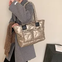Women's Nylon Solid Color Vacation Streetwear Sewing Thread Square Zipper Tote Bag main image 8