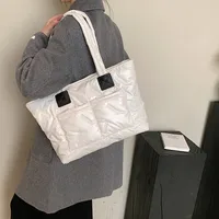 Women's Nylon Solid Color Vacation Streetwear Sewing Thread Square Zipper Tote Bag main image 1