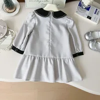 Princess Cute Color Block Cotton Girls Dresses main image 2