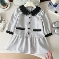 Princess Cute Color Block Cotton Girls Dresses main image 1