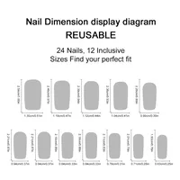 Christmas Casual Sweet Stripe Snowflake  Press-on Nails 1 Set main image 5