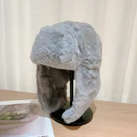 Hat Women's Lei Feng Hat Men's Winter Korean-style Northeast Cold-proof Hat Winter Cycling Ear Protectors Thickened Windproof Warm Cute sku image 3