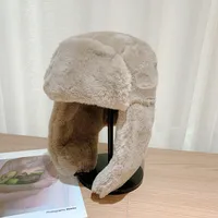 Hat Women's Lei Feng Hat Men's Winter Korean-style Northeast Cold-proof Hat Winter Cycling Ear Protectors Thickened Windproof Warm Cute sku image 4