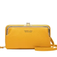 Candy Color Fashion Large Capacity Mobile Phone Bag Women's Wallet Bag Square PU Leather Change Hand Bag main image 1