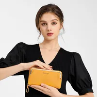 Candy Color Fashion Large Capacity Mobile Phone Bag Women's Wallet Bag Square PU Leather Change Hand Bag main image 2