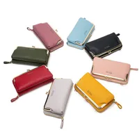 Candy Color Fashion Large Capacity Mobile Phone Bag Women's Wallet Bag Square PU Leather Change Hand Bag main image 4