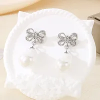 1 Pair Elegant Simple Style Streetwear Bow Knot 304 Stainless Steel 18K Gold Plated Drop Earrings main image 5