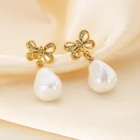 1 Pair Elegant Simple Style Streetwear Bow Knot 304 Stainless Steel 18K Gold Plated Drop Earrings main image 6
