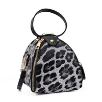 Fashion Leopard Triangle Bag  Korean Style New Arrival Portable Women's Bag Fashionable Women's Shoulder Crossbody Mini Bag sku image 2