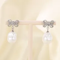 1 Pair Elegant Simple Style Streetwear Bow Knot 304 Stainless Steel 18K Gold Plated Drop Earrings main image 7