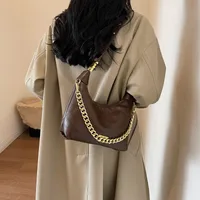 This Year's Popular Bag Women's Large Capacity  New Autumn And Winter Texture Rhombus Chain Shoulder Bag Popular Bucket Bag sku image 3