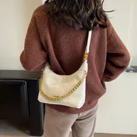 This Year's Popular Bag Women's Large Capacity  New Autumn And Winter Texture Rhombus Chain Shoulder Bag Popular Bucket Bag sku image 4
