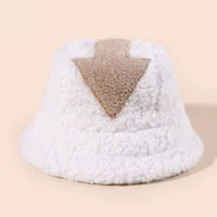 Arrow Lamb Wool Fisherman Hat Autumn And Winter Warm   Hat New  In Stock Wholesale Basin Hat main image 3