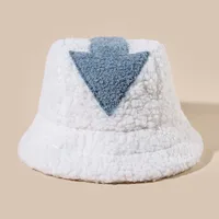 Arrow Lamb Wool Fisherman Hat Autumn And Winter Warm   Hat New  In Stock Wholesale Basin Hat sku image 1