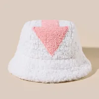 Arrow Lamb Wool Fisherman Hat Autumn And Winter Warm   Hat New  In Stock Wholesale Basin Hat sku image 3
