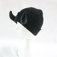 Little Devil Knitted Hat Men's Trendy  Ear Protection Wool Hat Women's Autumn And Winter Warm Big Head Circumference Couple Hat sku image 8