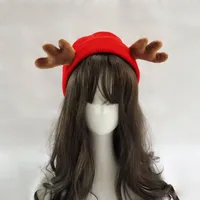 Little Devil Knitted Hat Men's Trendy  Ear Protection Wool Hat Women's Autumn And Winter Warm Big Head Circumference Couple Hat sku image 10