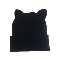 Cute Cat Ears Knitted Wool Hat Women's Korean-style Trendy Cat Ears Pullover Warm Casual Hat Cold Hat main image 1
