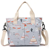 Mummy Bag New Casual Fashion Printed Multifunctional Portable Crossbody Bag Casual Lightweight Thermal Insulation Mother And Baby Bag sku image 6