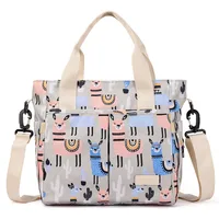 Mummy Bag New Casual Fashion Printed Multifunctional Portable Crossbody Bag Casual Lightweight Thermal Insulation Mother And Baby Bag sku image 4