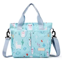 Mummy Bag New Casual Fashion Printed Multifunctional Portable Crossbody Bag Casual Lightweight Thermal Insulation Mother And Baby Bag sku image 8