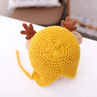 Baby Wool Hat Autumn And Winter Baby Men And Women Velvet Warm Knitted Hat Christmas Antlers Cute Super Cute Shroud Cap main image 4