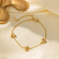 Elegant Modern Style Heart Shape Butterfly Titanium Steel Plating Zircon Women's Bracelets main image 2