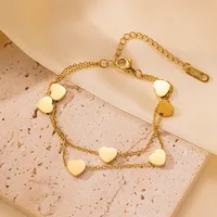Elegant Modern Style Heart Shape Butterfly Titanium Steel Plating Zircon Women's Bracelets sku image 24