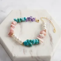 Glass Sterling Silver Shell Bracelets Vintage Style Marine Style main image 4