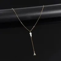 Simple Style Classic Style Letter 201 Stainless Steel Imitation Pearl Copper Women's Pendant Necklace main image 4