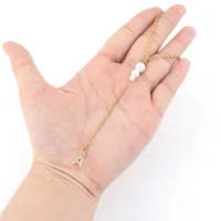Simple Style Classic Style Letter 201 Stainless Steel Imitation Pearl Copper Women's Pendant Necklace main image 3