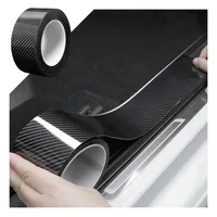 5D Carbon Fiber Pattern Automobile Door Strip Car Door Bumper Strip Anti-Stepping Sticker Protection Bar Sticker Modification Welcome Pedal main image 1