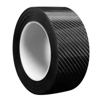 5D Carbon Fiber Pattern Automobile Door Strip Car Door Bumper Strip Anti-Stepping Sticker Protection Bar Sticker Modification Welcome Pedal main image 4