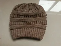 European-style Popular Hat Children's Winter Outdoor Warm Wool Empty Top Ponytail Knit Hat Baotou Hat  Outlet sku image 9