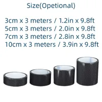 5D Carbon Fiber Pattern Automobile Door Strip Car Door Bumper Strip Anti-Stepping Sticker Protection Bar Sticker Modification Welcome Pedal main image 5
