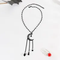 Gothic Retro Star Moon Alloy Glass Iron Wholesale Pendant Necklace main image 3