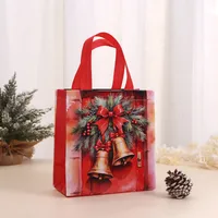 Non-Woven Fabric Shopping Bag Christmas Gift Bag Takeaway Delivery Bag Present Packaging Bag Fashionable Printed Handbag main image 3